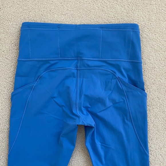 Lululemon Blue High Waisted Fast and Free Leggings - Picture 8 of 12